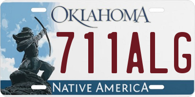 OK license plate 711ALG
