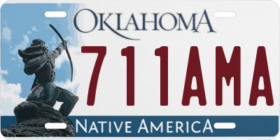 OK license plate 711AMA