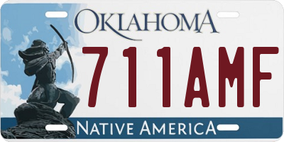 OK license plate 711AMF