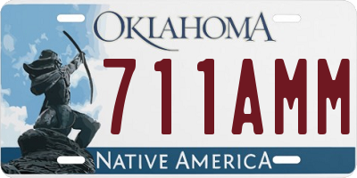 OK license plate 711AMM