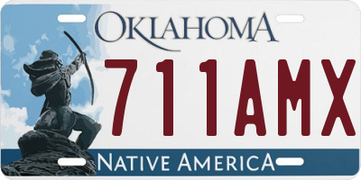 OK license plate 711AMX