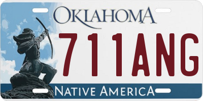 OK license plate 711ANG