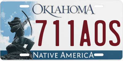 OK license plate 711AOS