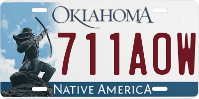 OK license plate 711AOW