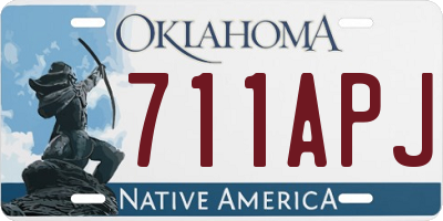 OK license plate 711APJ