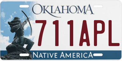 OK license plate 711APL