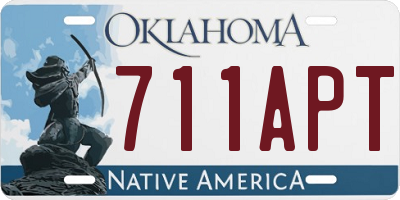 OK license plate 711APT