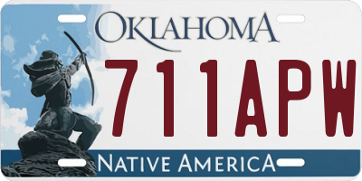 OK license plate 711APW