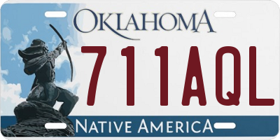 OK license plate 711AQL