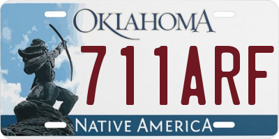 OK license plate 711ARF