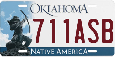 OK license plate 711ASB
