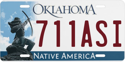 OK license plate 711ASI