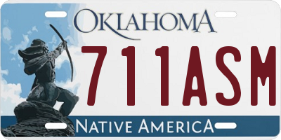 OK license plate 711ASM