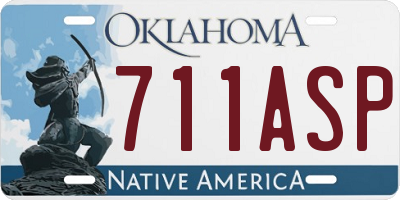 OK license plate 711ASP