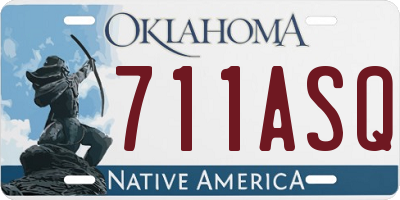 OK license plate 711ASQ