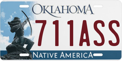 OK license plate 711ASS