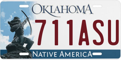 OK license plate 711ASU