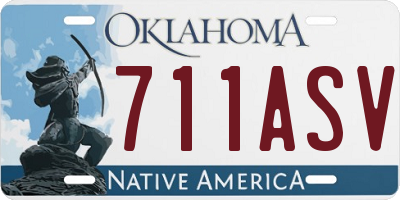 OK license plate 711ASV