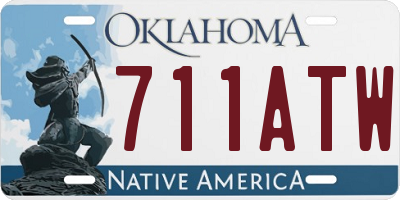 OK license plate 711ATW
