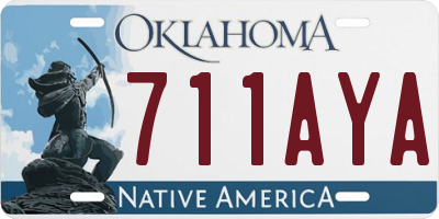 OK license plate 711AYA