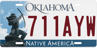 OK license plate 711AYW