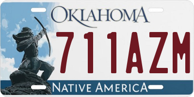 OK license plate 711AZM