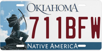 OK license plate 711BFW