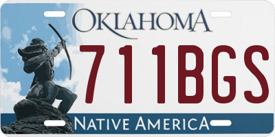 OK license plate 711BGS