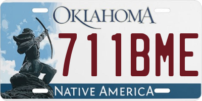 OK license plate 711BME