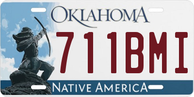 OK license plate 711BMI