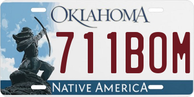 OK license plate 711BOM