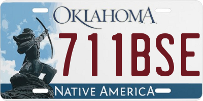 OK license plate 711BSE