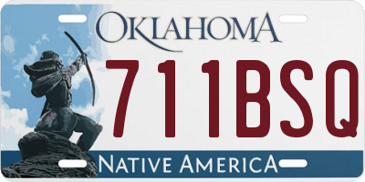 OK license plate 711BSQ