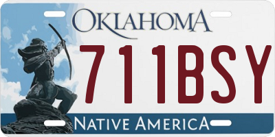 OK license plate 711BSY