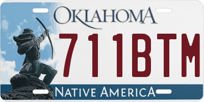 OK license plate 711BTM
