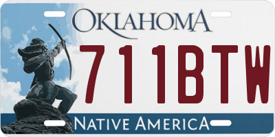 OK license plate 711BTW