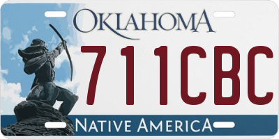 OK license plate 711CBC