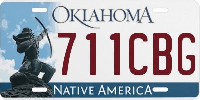 OK license plate 711CBG