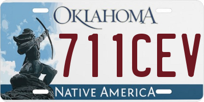 OK license plate 711CEV