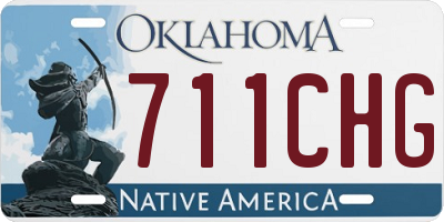 OK license plate 711CHG