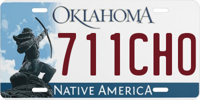 OK license plate 711CHO