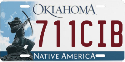 OK license plate 711CIB