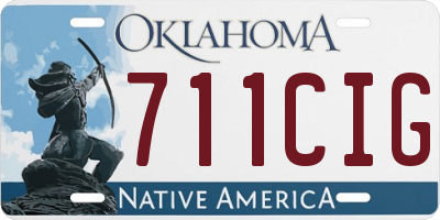 OK license plate 711CIG