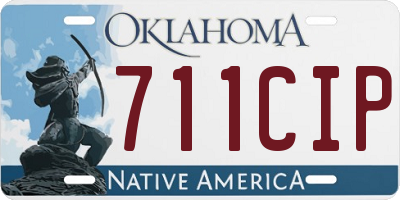 OK license plate 711CIP