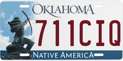 OK license plate 711CIQ
