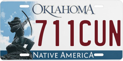 OK license plate 711CUN