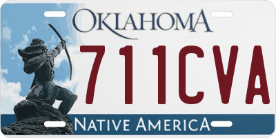 OK license plate 711CVA