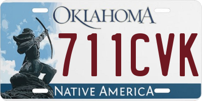 OK license plate 711CVK