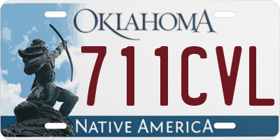 OK license plate 711CVL