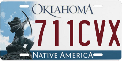 OK license plate 711CVX